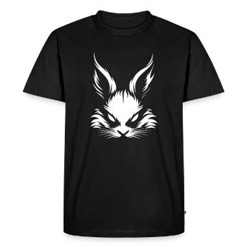 bad rabbit knows :) - Men's Premium Organic T-Shirt - black - Front - Nico (187cm)