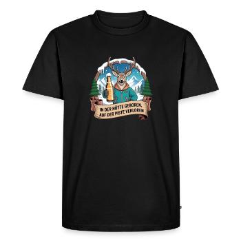 Soirée d’équipe Vacances de ski Ski & Snowboarder Après-ski - T-shirt Premium bio Homme - noir - Devant - Nico (187cm)