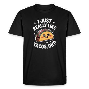 Taco Saying Mexican Food Joke Taco Gift - Men's Premium Organic T-Shirt - black - Front - Nico (187cm)