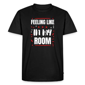 Se sentir comme dans ma chambre - T-shirt Premium bio Homme - noir - Devant - Nico (187cm)