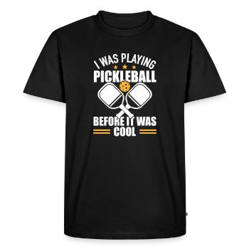 Cadeau de joueur de paddleball de l’équipe de pickleball - T-shirt Premium bio Homme - noir - Devant - Nico (187cm)