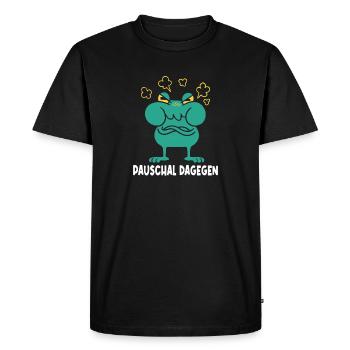 Dictons drôles, tenues amusantes, ironie, sarcasme - T-shirt Premium bio Homme - noir - Devant - Nico (187cm)