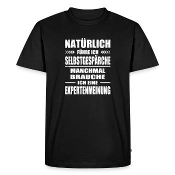 Funny Sayings Fun Outfits Irony Sarcasm - Men's Premium Organic T-Shirt - black - Front - Nico (187cm)