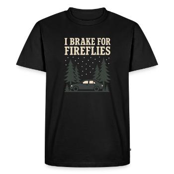Firefly Summer Night Glow Bug Nostalgic - Men's Premium Organic T-Shirt - black - Front - Nico (187cm)