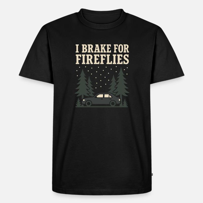 Firefly Summer Night Glow Bug Nostalgic - Männer Premium Bio T-Shirt - Schwarz