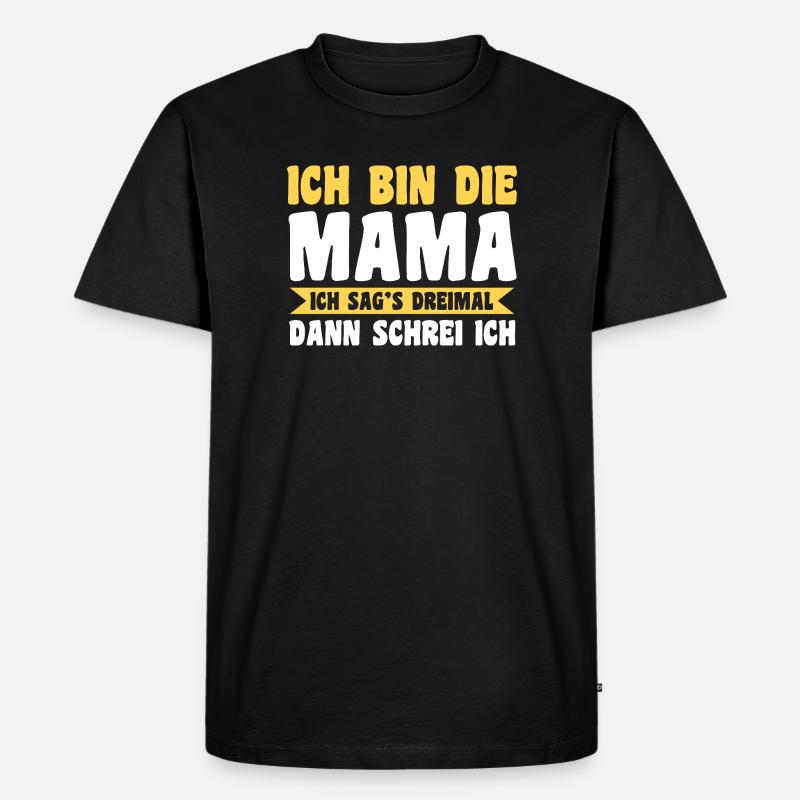 Mutter Team Mama - Männer Premium Bio T-Shirt - Schwarz