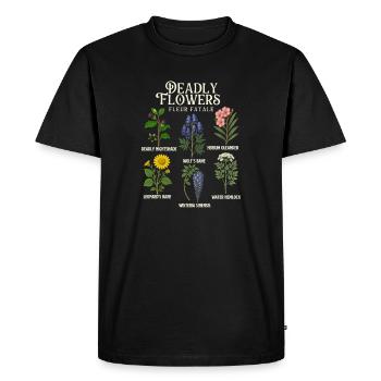 Deadly Flowers Collection — Poisonous Halloween - Men's Premium Organic T-Shirt - black - Front - Nico (187cm)