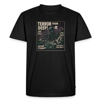Terreur des profondeurs Kraken Affiche de film Halloween - T-shirt Premium bio Homme - noir - Devant - Nico (187cm)