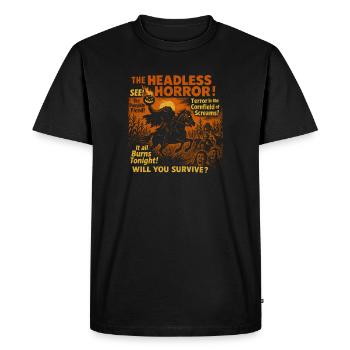 L’horreur sans tête citrouille film affiche Halloween - T-shirt Premium bio Homme - noir - Devant - Nico (187cm)