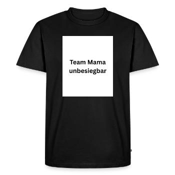 Team Mama Invincible - Men's Premium Organic T-Shirt - black - Front - Nico (187cm)