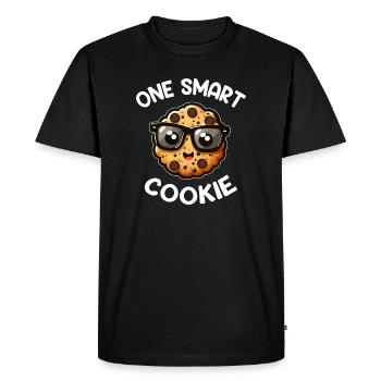 Cookie Malin Glasses - Men's Premium Organic T-Shirt - black - Front - Nico (187cm)