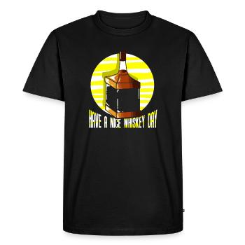 Whiskey Saying Whiskey Drinker Whiskey Lovers - Men's Premium Organic T-Shirt - black - Front - Nico (187cm)
