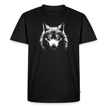 Wolf sait :) - T-shirt Premium bio Homme - noir - Devant - Nico (187cm)