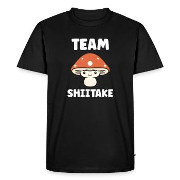 Team Shiitake Team Mushroom Fun - Men's Premium Organic T-Shirt - black - Front - Nico (187cm)