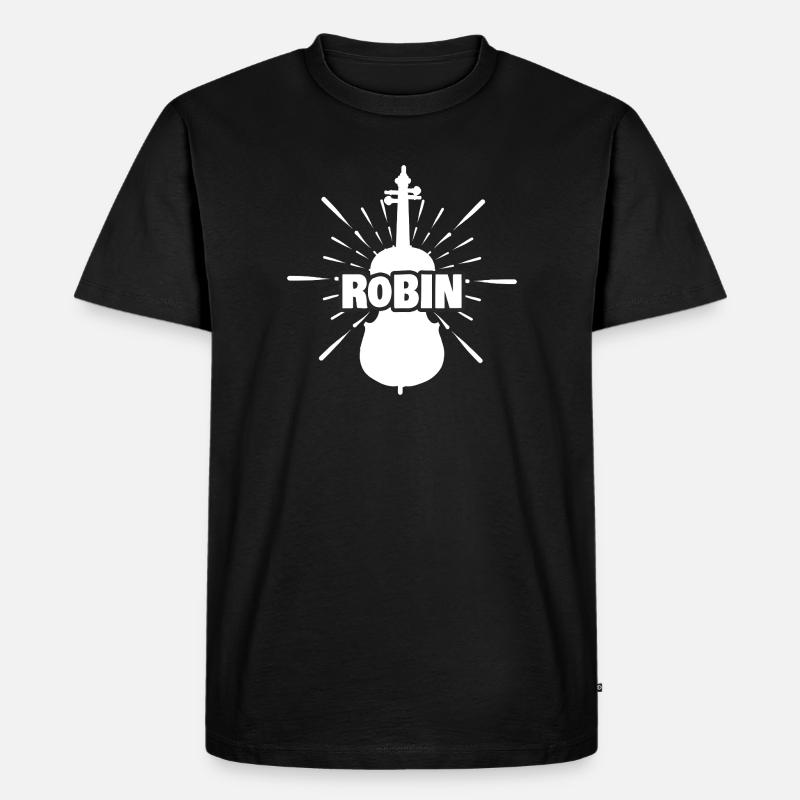 Robin - Männer Premium Bio T-Shirt - Schwarz