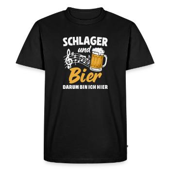 Schlager Beer Schlager Music Party Schlager Party - Men's Premium Organic T-Shirt - black - Front - Nico (187cm)