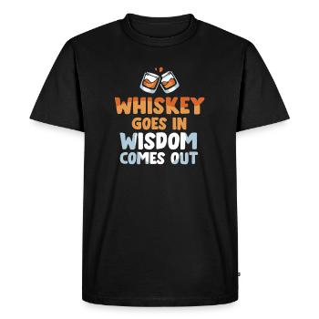 Whiskey Saying Whiskey Drinker Whiskey Lovers - Men's Premium Organic T-Shirt - black - Front - Nico (187cm)