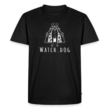 WatchDog Street Silhouette - Men's Premium Organic T-Shirt - black - Front - Nico (187cm)