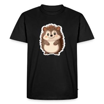 Hérisson - T-shirt Premium bio Homme - noir - Devant - Nico (187cm)