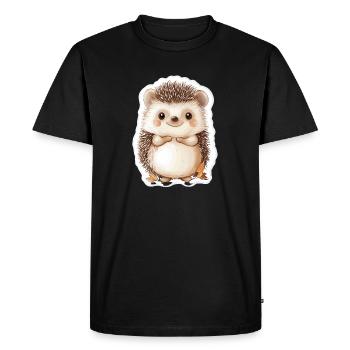 Hérisson - T-shirt Premium bio Homme - noir - Devant - Nico (187cm)