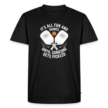 Équipement de pickleball Raquette de padel drôle - T-shirt Premium bio Homme - noir - Devant - Nico (187cm)