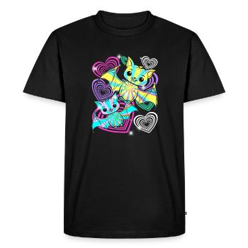 Chauves-souris rétro Halloween Enfants - T-shirt Premium bio Homme - noir - Devant - Nico (187cm)
