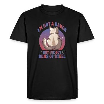 Chiignons de chat d’acier - T-shirt Premium bio Homme - noir - Devant - Nico (187cm)