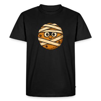 Bandaged Cookie Hero - Men's Premium Organic T-Shirt - black - Front - Nico (187cm)
