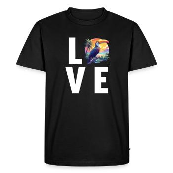 Toucans Toucan - T-shirt Premium bio Homme - noir - Devant - Nico (187cm)