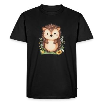 Hérisson - T-shirt Premium bio Homme - noir - Devant - Nico (187cm)