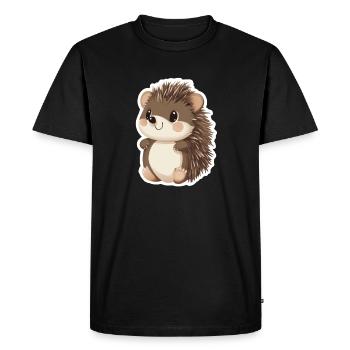 Hérisson - T-shirt Premium bio Homme - noir - Devant - Nico (187cm)
