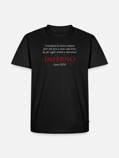 Inferno Canto XXVI Divine Commedy Considerate - Men's Premium Organic T-Shirt - black