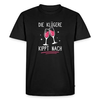 Soirée entre filles : la plus intelligente s’incline après les fêtards - T-shirt Premium bio Homme - noir - Devant - Nico (187cm)