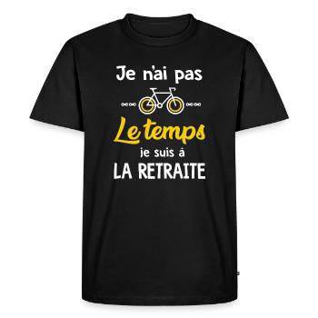 velo retraite cadeau drôle retraité cycliste - T-shirt Premium bio Homme - noir - Devant - Nico (187cm)