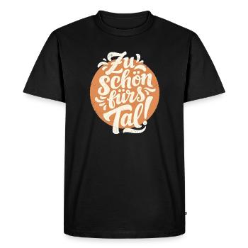 Too Beautiful for the Valley Hiking Shirt - Men's Premium Organic T-Shirt - black - Front - Nico (187cm)