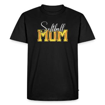 Softball Mom - Men's Premium Organic T-Shirt - black - Front - Nico (187cm)
