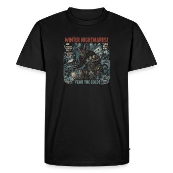 Winter Nightmares Krampus Movie Poster Halloween - Men's Premium Organic T-Shirt - black - Front - Nico (187cm)