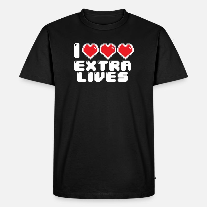 Extremes Pixel-Herz - Männer Premium Bio T-Shirt - Schwarz