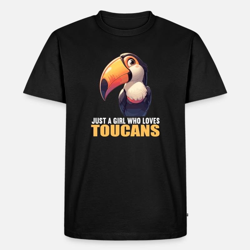 Tukane Tukan - Männer Premium Bio T-Shirt - Schwarz