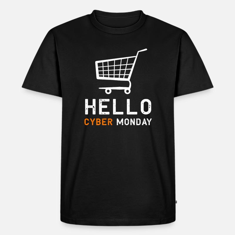 Cyber Monday Kaufrausch - Männer Premium Bio T-Shirt - Schwarz
