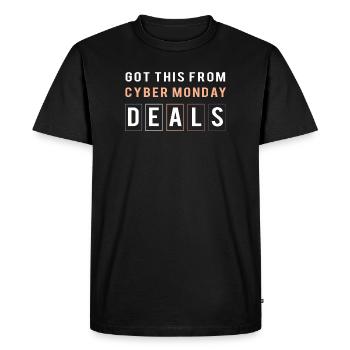 Cyber Monday shopping spree - Men's Premium Organic T-Shirt - black - Front - Nico (187cm)