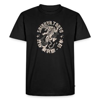 Shibuya Tokyo Tiger - Men's Premium Organic T-Shirt - black - Front - Nico (187cm)