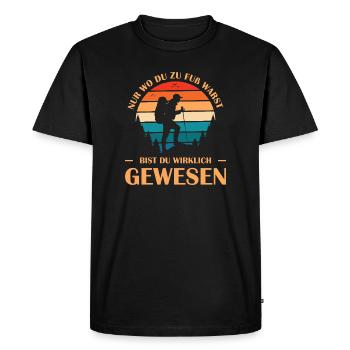 Hiking Sayings Hiker Hiking Outfits - Men's Premium Organic T-Shirt - black - Front - Nico (187cm)