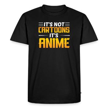 Ce n’est pas un dessin animé, c’est un anime - T-shirt Premium bio Homme - noir - Devant - Nico (187cm)