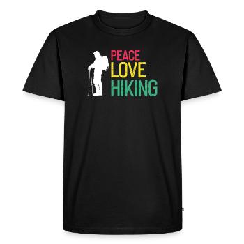 Paisible Randonnée Vie Nature Sentier Explorer Fan - T-shirt Premium bio Homme - noir - Devant - Nico (187cm)