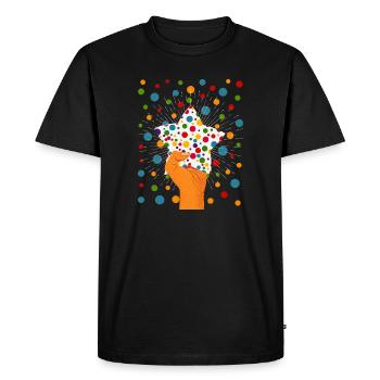 Spotty In Need 2025 Coeur Dotty Spots Enfants - T-shirt Premium bio Homme - noir - Devant - Nico (187cm)