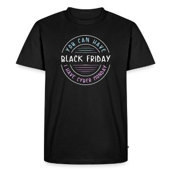 Cyber Monday shopping spree - Men's Premium Organic T-Shirt - black - Front - Nico (187cm)