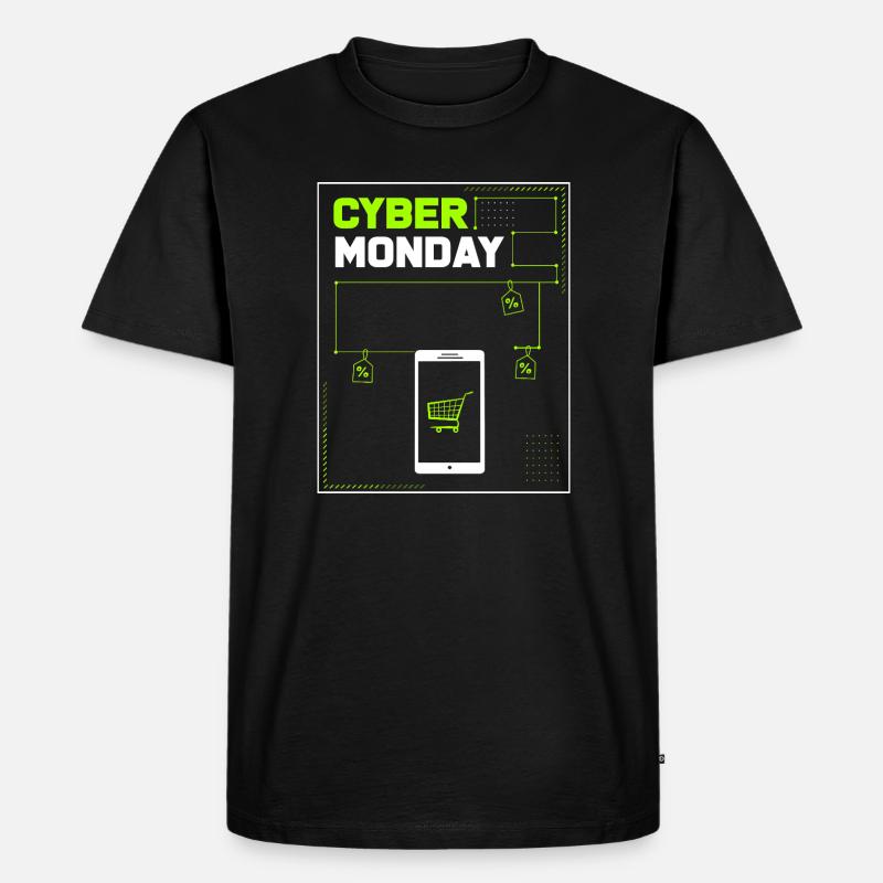 Kaufrausch Cyber Monday - Männer Premium Bio T-Shirt - Schwarz