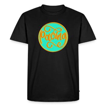 Rythme - T-shirt Premium bio Homme - noir - Devant - Nico (187cm)