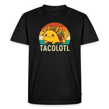 Tacolotl Mignon Axolotl Taco Mashup - T-shirt Premium bio Homme - noir - Devant - Nico (187cm)
